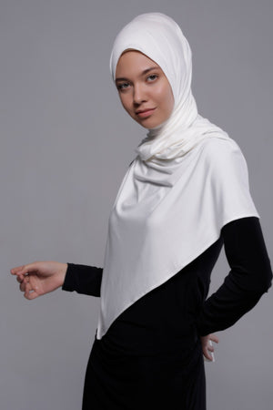 HIJAB PREMIUM JERSEY BLANC