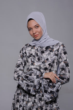 HIJAB MOUSSELINE ROYALE GRIS SOURIS