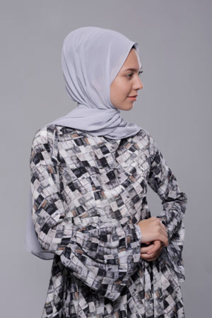 HIJAB MOUSSELINE ROYALE GRIS SOURIS