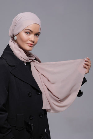 HIJAB MOUSSELINE CRINKLE BEIGE