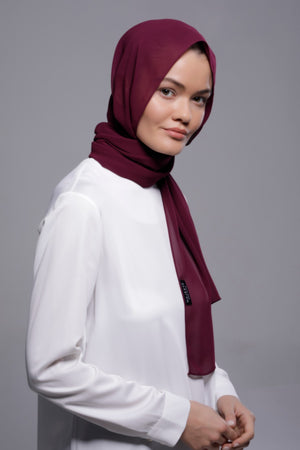 HIJAB MOUSSELINE LUXURY POURPRE