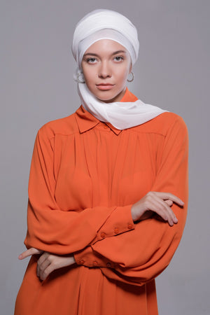 HIJAB MOUSSELINE LUXURY BLANC NEIGE