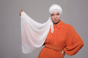 HIJAB MOUSSELINE LUXURY BLANC NEIGE