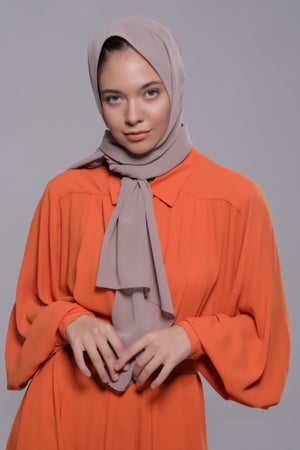 HIJAB MOUSSELINE LUXURY BEIGE BABOUIN