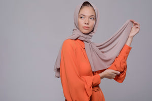 HIJAB MOUSSELINE LUXURY BEIGE BABOUIN