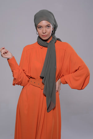 HIJAB MOUSSELINE LUXURY VERT SAPIN