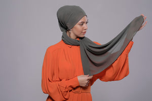 HIJAB MOUSSELINE LUXURY VERT SAPIN