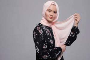 HIJAB MOUSSELINE LUXURY ROSE CALCITE