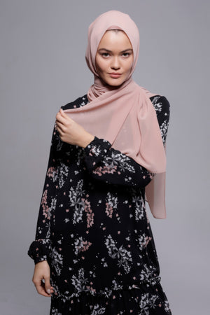 HIJAB MOUSSELINE LUXURY ROSE PASTILLA