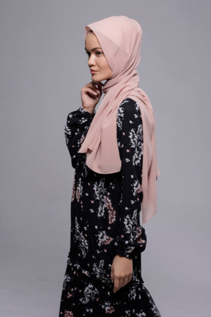 HIJAB MOUSSELINE LUXURY ROSE PASTILLA