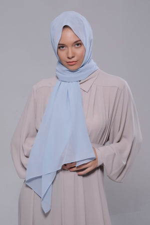 HIJAB MOUSSELINE LUXURY BLEU POSÉIDON