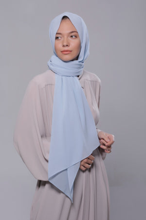 HIJAB MOUSSELINE LUXURY BLEU POSÉIDON