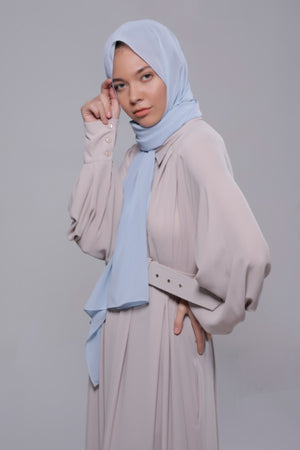 HIJAB MOUSSELINE LUXURY BLEU POSÉIDON