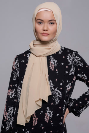 HIJAB MOUSSELINE LUXURY BEIGE