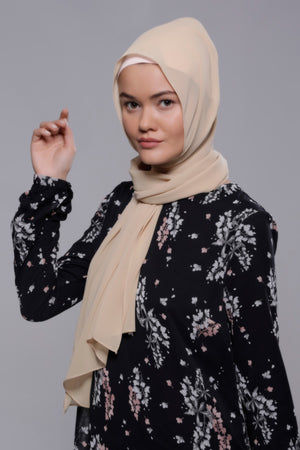 HIJAB MOUSSELINE LUXURY BEIGE