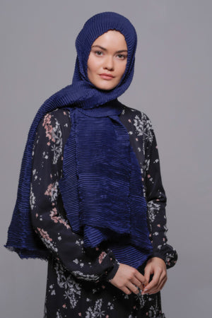 HIJAB SOFT CRINKLE BLEU MARINE