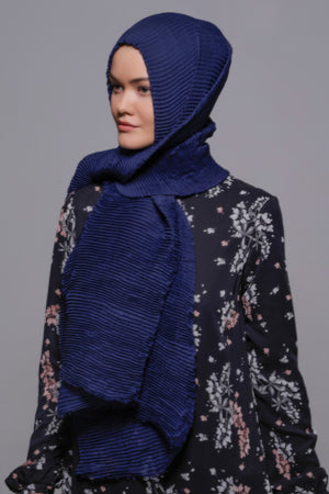 HIJAB SOFT CRINKLE BLEU MARINE