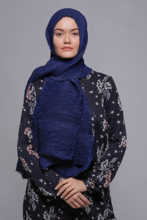 HIJAB SOFT CRINKLE BLEU MARINE